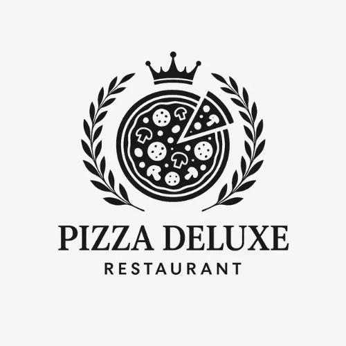 Pizzeria Deluxe Logo Pizzeria Deluxe - Restaurant Logo